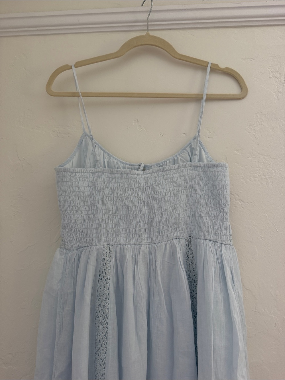 American Eagle Outfitters Pale Blue Off-Shoulder Maxi Dress - Picture 6 of 6